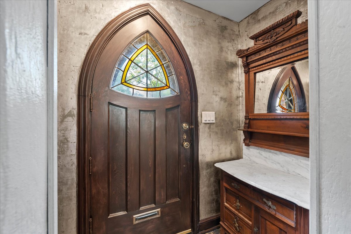 Arched front entry